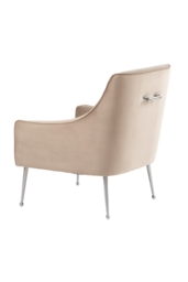 Mason lounge Chair - Taupe – Silver Legs - thumbnail 4