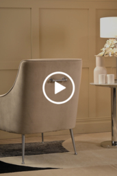 Mason lounge Chair - Taupe – Silver Legs - thumbnail 3
