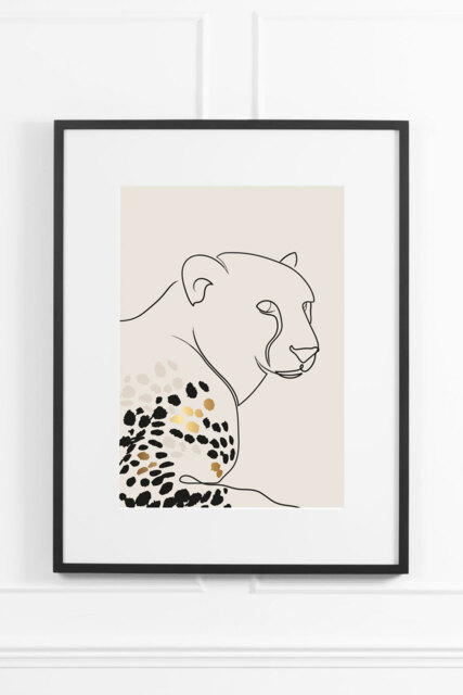 Wild Gold No.1 Wall Art - Black Frame - image 1