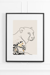 Wild Gold No.1 Wall Art - Black Frame - thumbnail 1