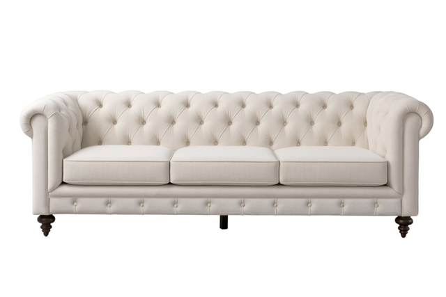 Monty Three Seat Sofa - Chalk - image 1