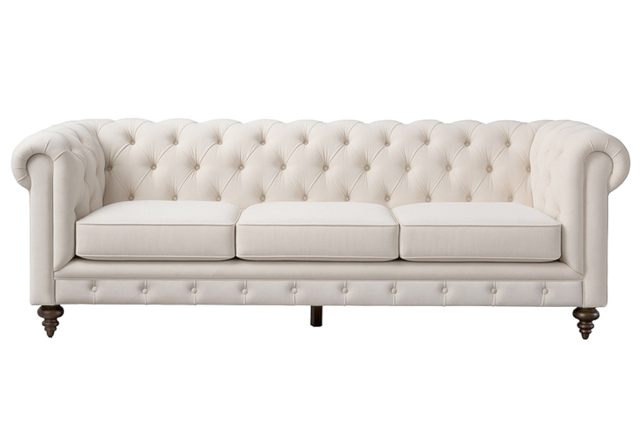 Monty Three Seat Sofa - Chalk - image 1