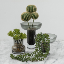 Small Grey Glass Vase - thumbnail 2