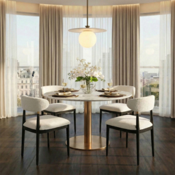 Parker Brass Dining Table - thumbnail 2
