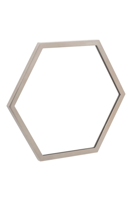 Alveare Brushed Chrome Wall Mirror - image 1