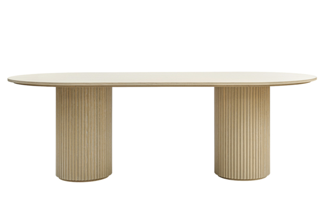 Ophelia Washed Grey Oak Dining Table - image 1