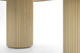 Ophelia Washed Grey Oak Dining Table - thumbnail 8