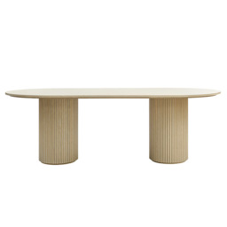 Ophelia Washed Grey Oak Dining Table - thumbnail 6
