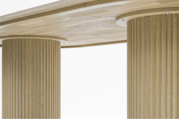 Ophelia Washed Grey Oak Dining Table - thumbnail 7