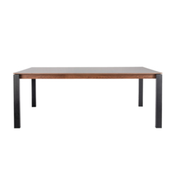 Corinna 8 Seat Dining Table Grey - Black legs - thumbnail 1