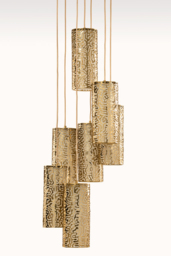 "Moray Seven Light Pendant Brass "