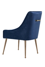 Mason Dining Chair Navy Blue - Brushed Gold Legs