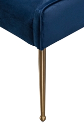 Mason Dining Chair Navy Blue - Brushed Gold Legs - thumbnail 5