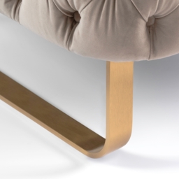 Grosvenor Armchair - Taupe - Brushed Brass - thumbnail 5