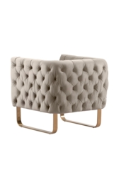 Grosvenor Armchair - Taupe - Brushed Brass - thumbnail 4