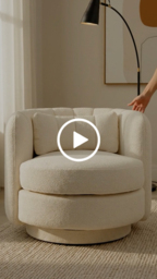 Calvin Swivel Armchair - Carrara - thumbnail 3