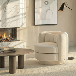 Calvin Swivel Armchair - Carrara - thumbnail 2