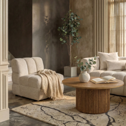 "Berlin Lounge Chair - Light Taupe Chenille  " - thumbnail 3