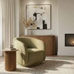 Orla Swivel Chair - Pistachio - thumbnail 2