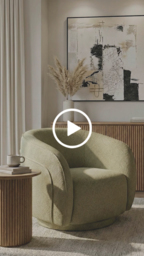 Orla Swivel Chair - Pistachio - thumbnail 3