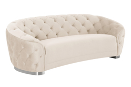 Fairfield Three Seat Sofa - Chalk - Silver base - thumbnail 4