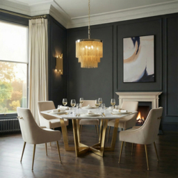 "Kronos Brass Dining Table " - thumbnail 2
