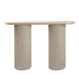 Ophelia Washed Grey Oak Console Table - thumbnail 1