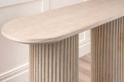 Ophelia Washed Grey Oak Console Table - thumbnail 5