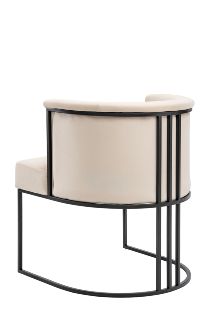 Aria Dining Chair – Chalk – Black Frame - image 1