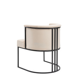 Aria Dining Chair – Chalk – Black Frame - thumbnail 4