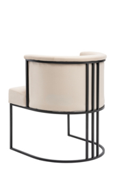 Aria Dining Chair – Chalk – Black Frame - thumbnail 1