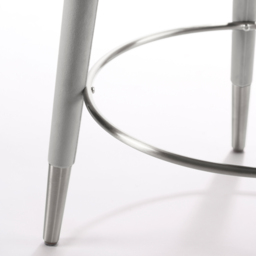 Sophia Counter Stool - Grey - Silver Caps - thumbnail 6