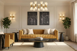 Metz Three Seater Sofa - Camel - thumbnail 2