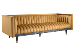 Metz Three Seater Sofa - Camel - thumbnail 3
