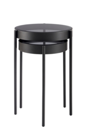 Orion Black Nesting Side Tables - thumbnail 4