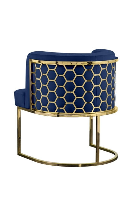 Alveare Dining Chair Brass - Royal Blue - image 1