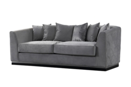 Pino Three Seat Sofa - Dove Grey - Silver Base - thumbnail 6