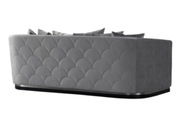 Pino Three Seat Sofa - Dove Grey - Silver Base - thumbnail 4