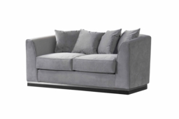 Pino Two Seat Sofa - Dove Grey - Silver Base - thumbnail 5