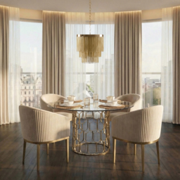 Pino 4-5 Brass Dining Table - thumbnail 2