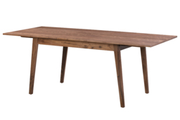 Capri Walnut Extending Dining Table and 6 Mason Chalk Chairs - thumbnail 2
