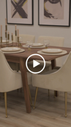 Capri Walnut Extending Dining Table and 6 Mason Chalk Chairs - thumbnail 9