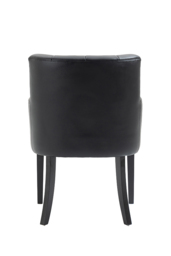 "Hatfield Carver Chair - Black Faux Leather      " - thumbnail 6