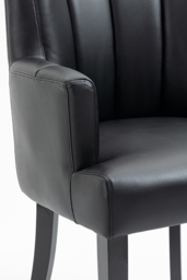 "Hatfield Carver Chair - Black Faux Leather      " - thumbnail 8