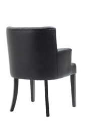 "Hatfield Carver Chair - Black Faux Leather      " - thumbnail 5