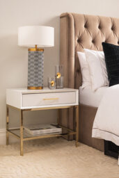 Duo White Bedside Table - thumbnail 8