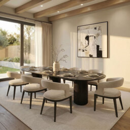 Ophelia Black XL Dining Table - thumbnail 2