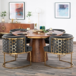Alveare Dining Chair Brass - Smoke - thumbnail 5