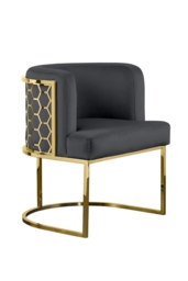 Alveare Dining Chair Brass - Smoke - thumbnail 4