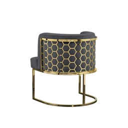 Alveare Dining Chair Brass - Smoke - thumbnail 7